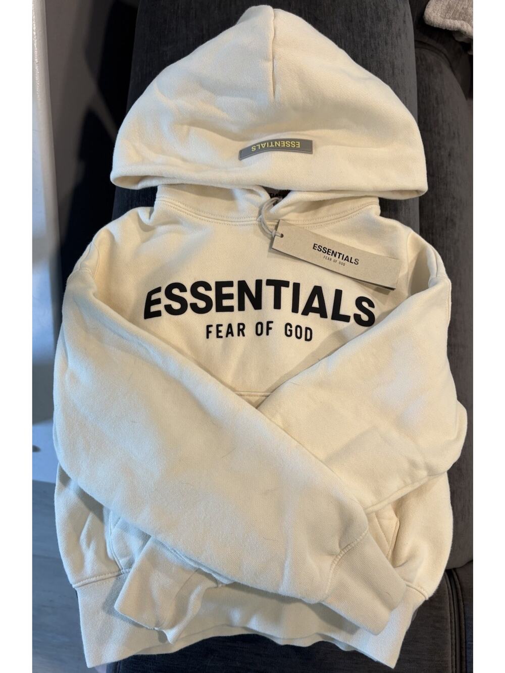 ESSENTIALS Fear Of God Khaki Beige Hoodie Kid's Size 4/5 XS